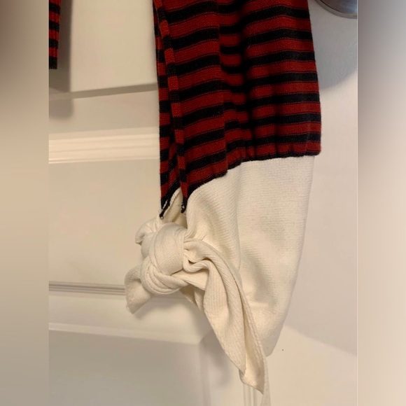 Chloé Striped Cotton Pullover in Burgundy/Navy | XS - Picture 5 of 6